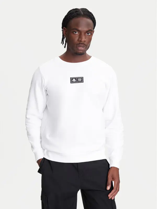 Kappa Kappa Majica dugih rukava Authentic Nymphe 321Y1MW Bijela Comfort Fit