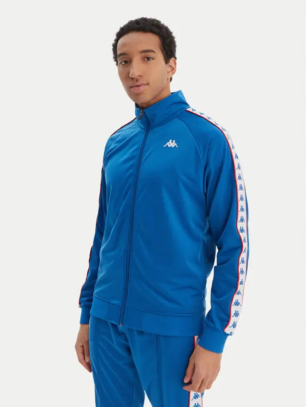 Kappa Kappa Majica dugih rukava Banda Anniston 301EFU0 Plava Slim Fit