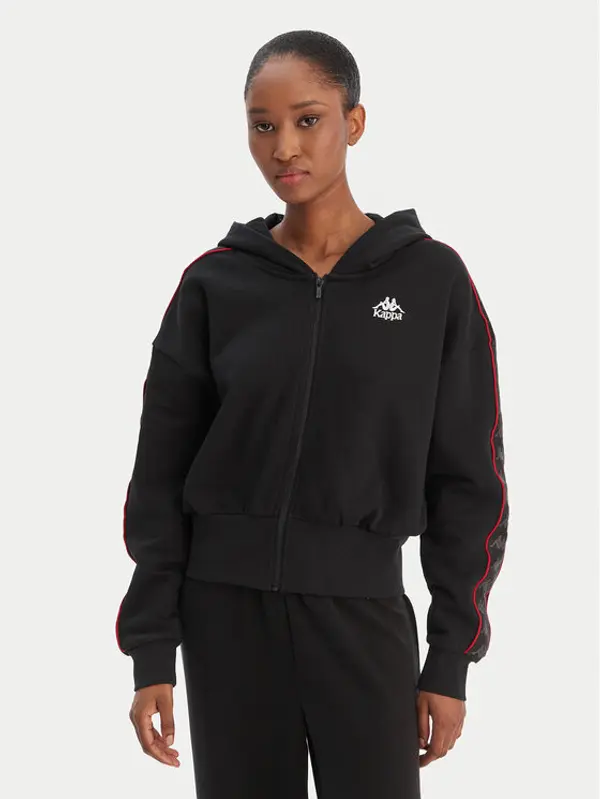 Kappa Kappa Majica dugih rukava Banda Clarise 32261BW Crna Regular Fit