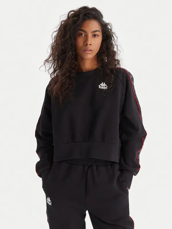 Kappa Kappa Majica dugih rukava Banda Marbella 311U1TW Crna Regular Fit