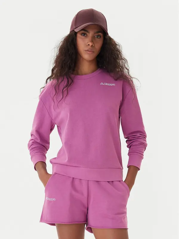 Kappa Kappa Majica dugih rukava Logo Fekka 371M5EW Ljubičasta Regular Fit