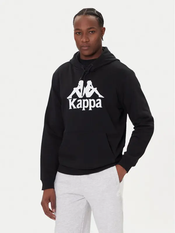 Kappa Kappa Majica dugih rukava Malmo 3 341M43W Crna Regular Fit