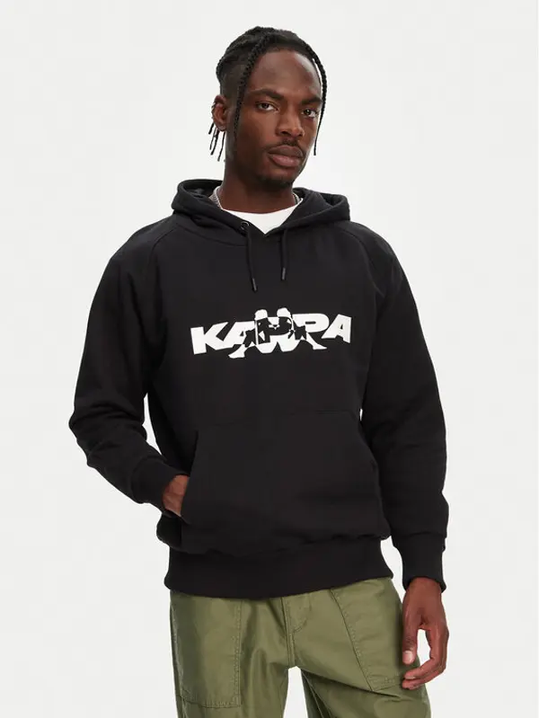 Kappa Kappa Majica dugih rukava Nhayma 341V57W Crna Regular Fit