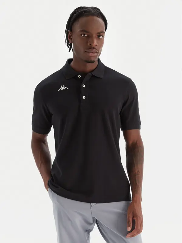 Kappa Kappa Polo Logo Sharas Mss 302B3D0 Crna Regular Fit