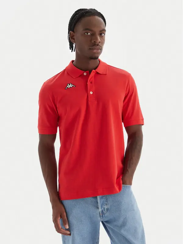 Kappa Kappa Polo Logo Sharas Mss 302B3D0 Crvena Regular Fit