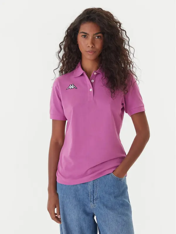 Kappa Kappa Polo Logo Sharas Wss 302B3C0 Ljubičasta Regular Fit