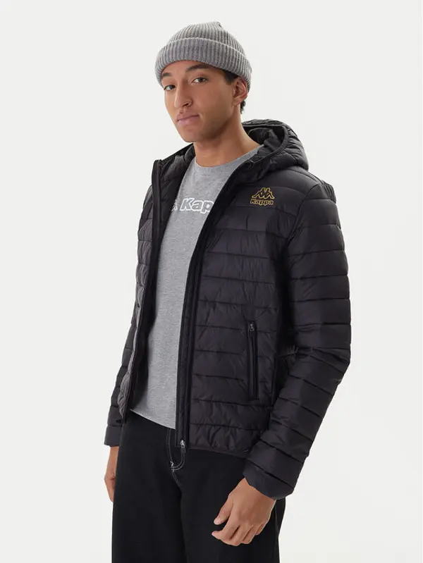 Kappa Kappa Prijelazna jakna Logo Astrom 34243TW Crna Slim Fit