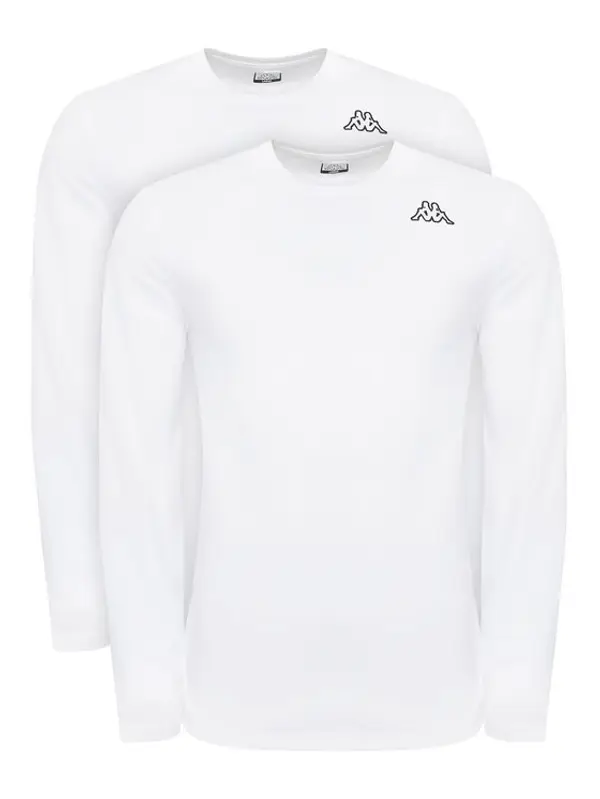 Kappa Kappa Set majica dugih rukava﻿ Logo Saro 37216LW Bijela Regular Fit
