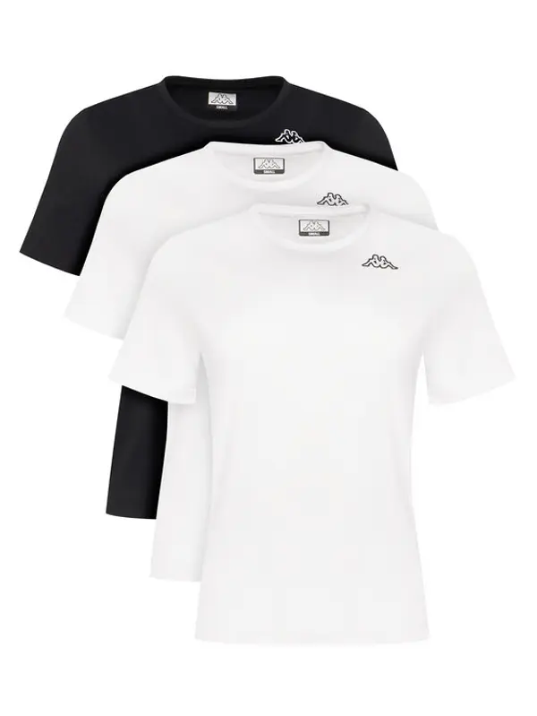 Kappa Kappa Set t-shirt majica﻿ Logo Sylvie 38277LW Crna Regular Fit