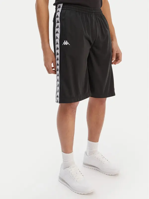 Kappa Kappa Sportske kratke hlače Banda Treadwellz 304KQ20 Crna Regular Fit