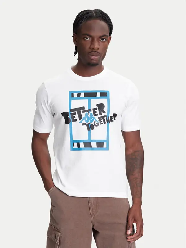 Kappa Kappa T-shirt 351U8JW 001 Bijela Regular Fit