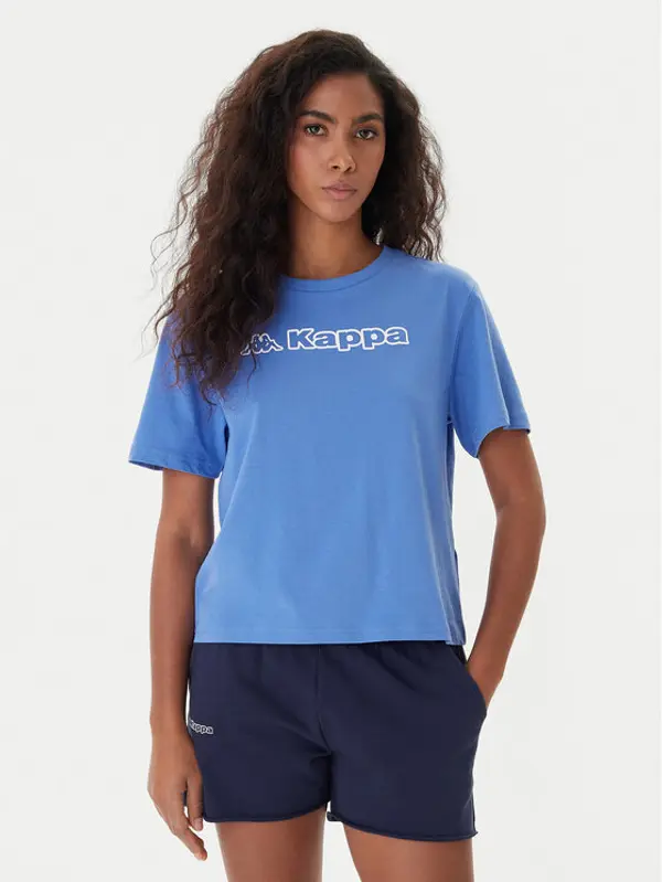 Kappa Kappa T-shirt Frega 351M1KW Tirkizna Regular Fit