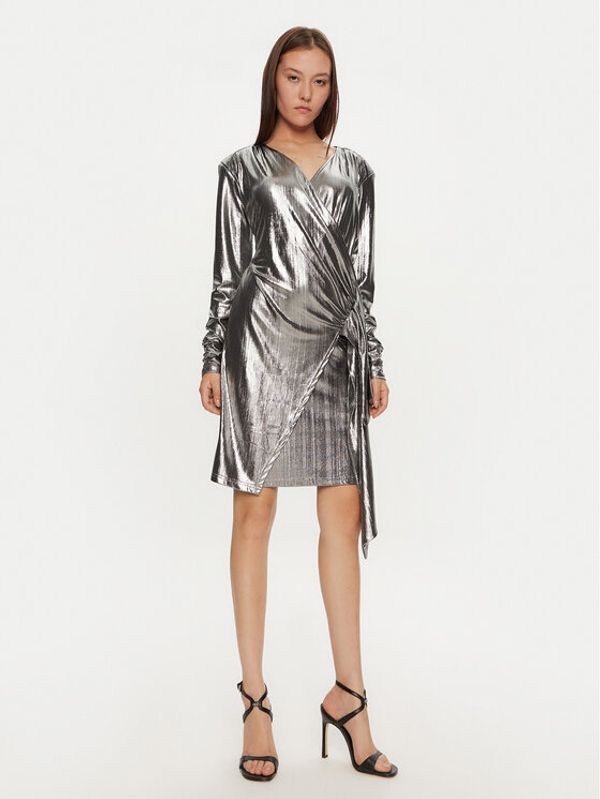 Karen by Simonsen Karen by Simonsen Koktel haljina Regitze 10105117 Srebrna Slim Fit