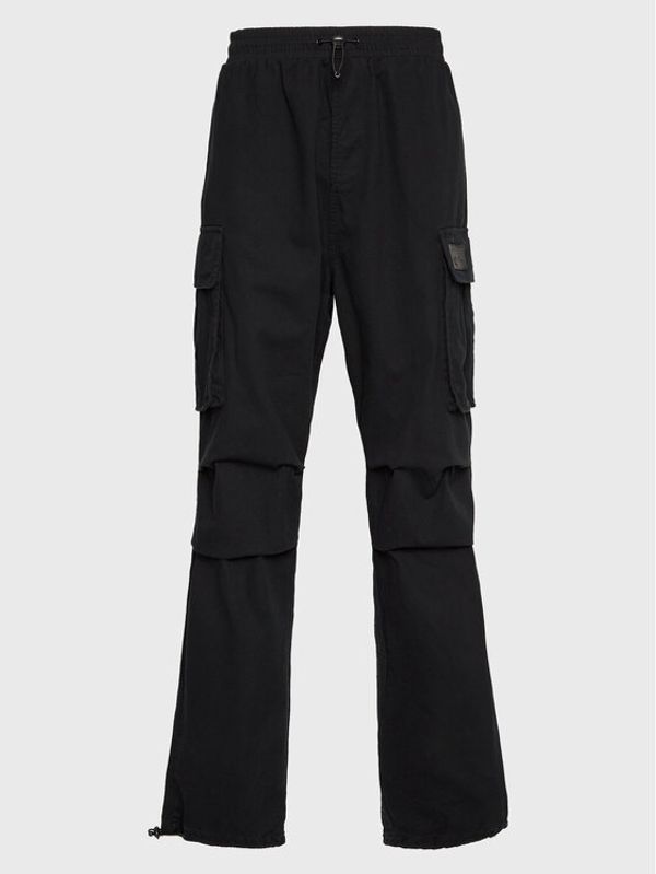 Karl Kani Karl Kani Hlače Rubber Signeture 6002520 Crna Relaxed Fit