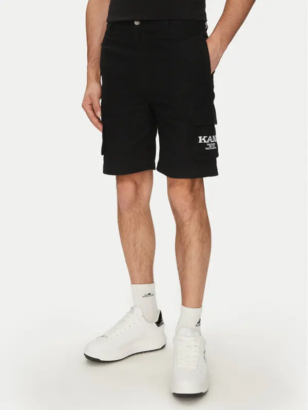 Karl Kani Karl Kani Kratke hlače Retro Washed 6012261 Crna Regular Fit