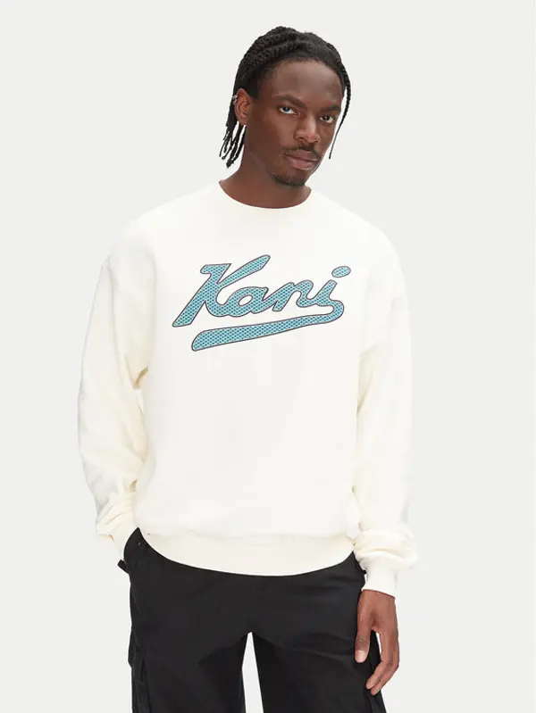 Karl Kani Karl Kani Majica dugih rukava Varsity Palm PD00005317 Bijela Regular Fit