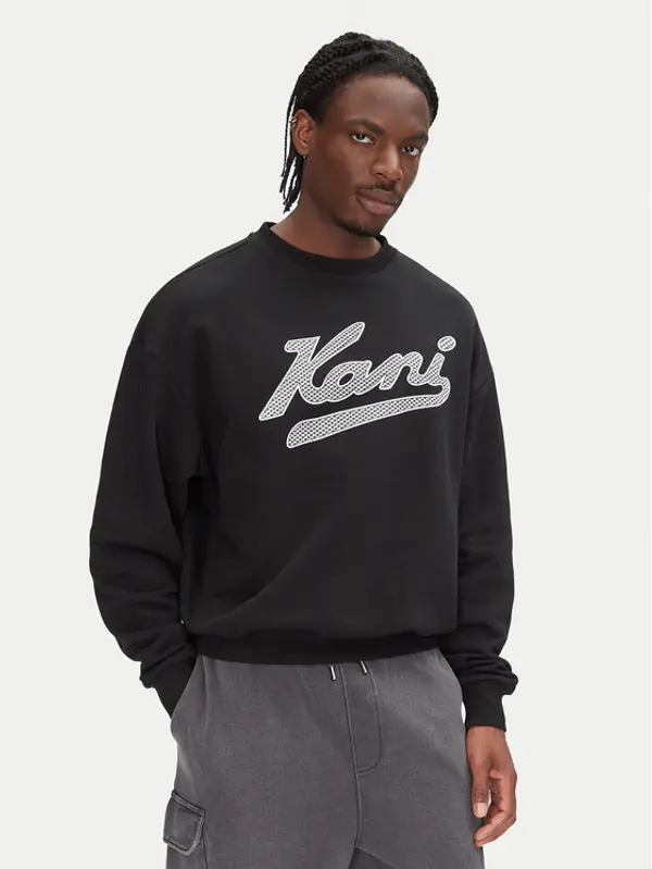 Karl Kani Karl Kani Majica dugih rukava Varsity Palm PD00005661 Crna Regular Fit