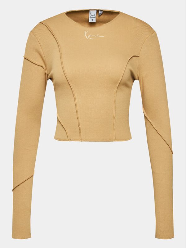 Karl Kani Karl Kani Majica Small Signature Rib 6162373 Bež Slim Fit