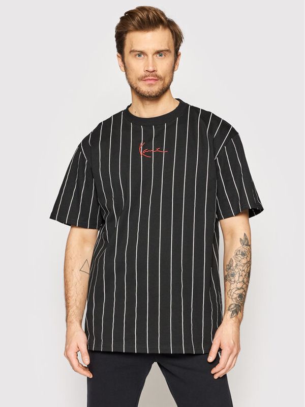 Karl Kani Karl Kani T-shirt Signature Pinstripe 6030153 Crna Regular Fit