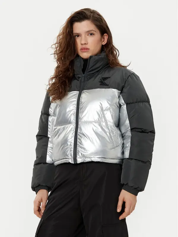 Karl Kani Karl Kani Zimska jakna Og Metallic Block 61760015 Crna Regular Fit
