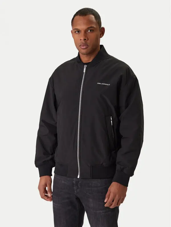 Karl Lagerfeld KARL LAGERFELD Bomber 505005 561533 Crna Regular Fit