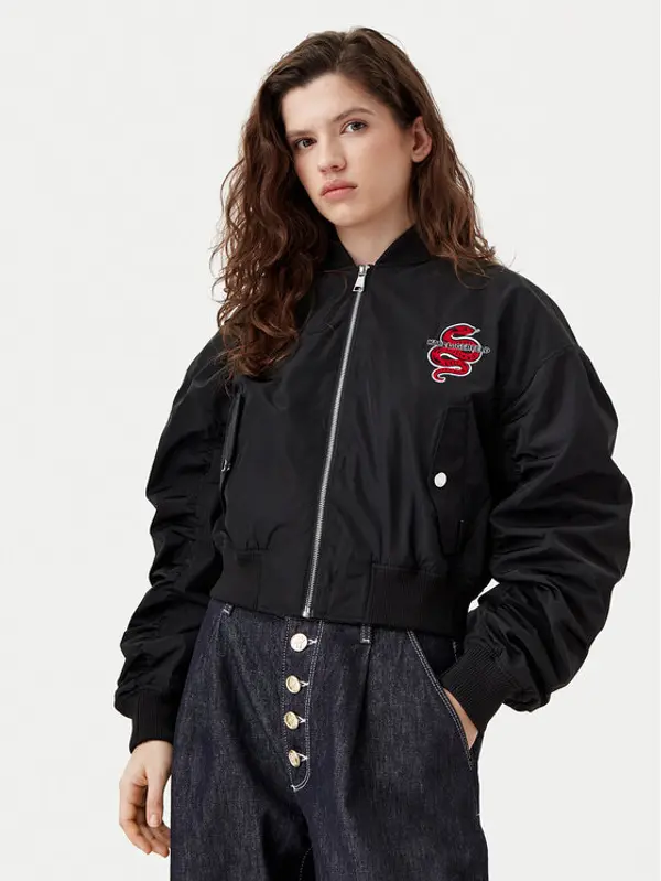 Karl Lagerfeld KARL LAGERFELD Bomber A1W14039 Crna Regular Fit