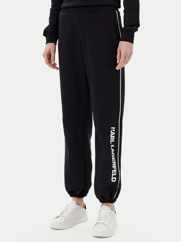 Karl Lagerfeld KARL LAGERFELD Donji dio trenerke A2W10149 Crna Regular Fit