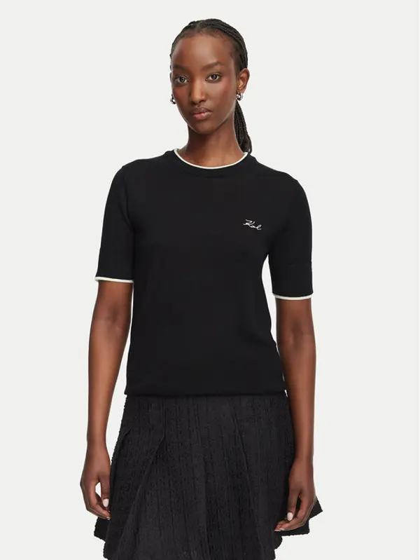 Karl Lagerfeld KARL LAGERFELD Džemper B3W18039 Crna Regular Fit