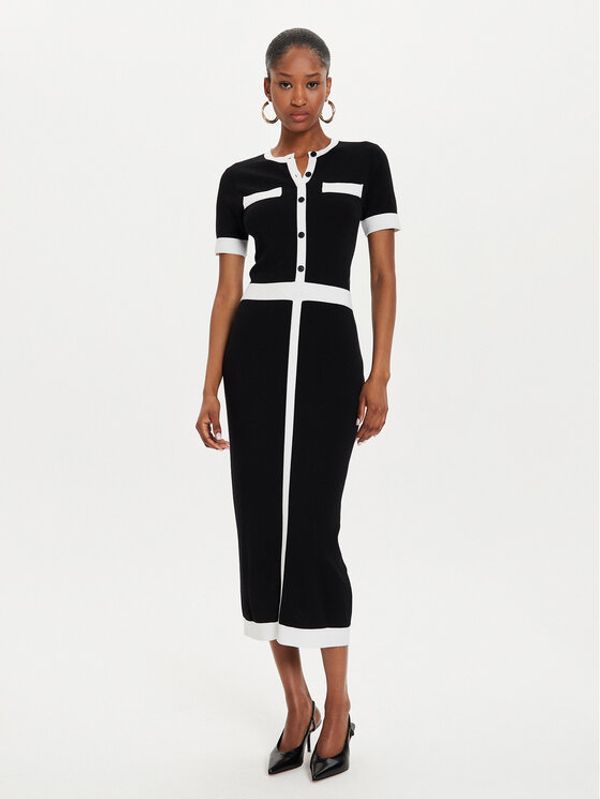 KARL LAGERFELD KARL LAGERFELD Džemper haljina 245W1331 Crna Slim Fit