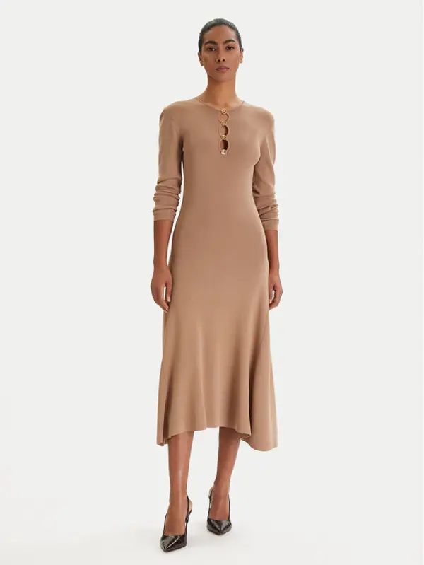 Karl Lagerfeld KARL LAGERFELD Džemper haljina B1W13003 Bež Regular Fit