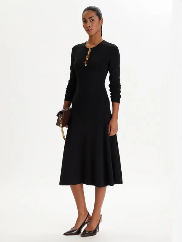 Karl Lagerfeld KARL LAGERFELD Džemper haljina B1W13003 Crna Regular Fit