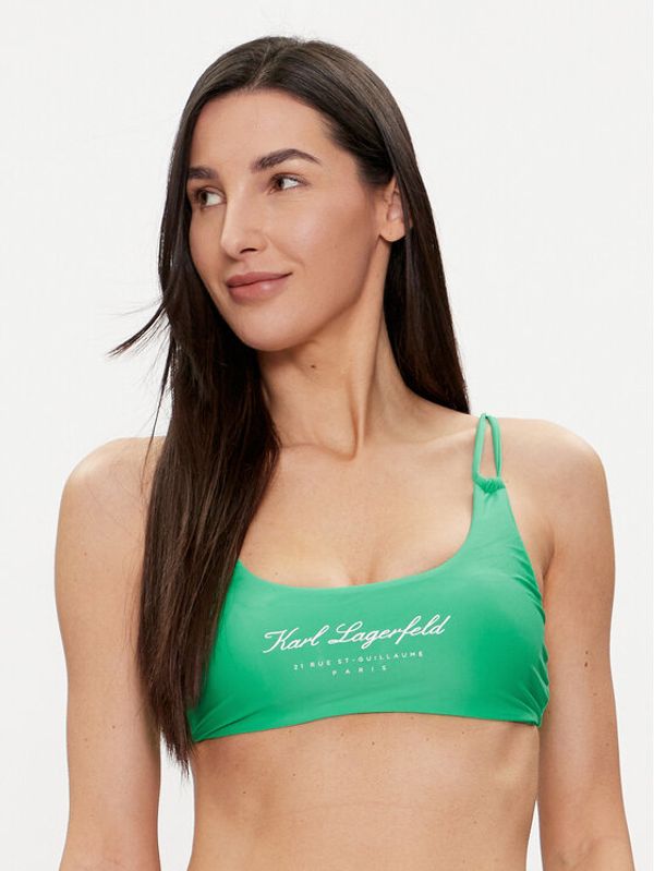 KARL LAGERFELD KARL LAGERFELD Gornji dio kupaćeg kostima 241W2205 Zelena