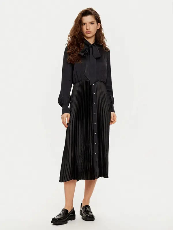 Karl Lagerfeld KARL LAGERFELD Haljina košulja A1W13020 Crna Regular Fit