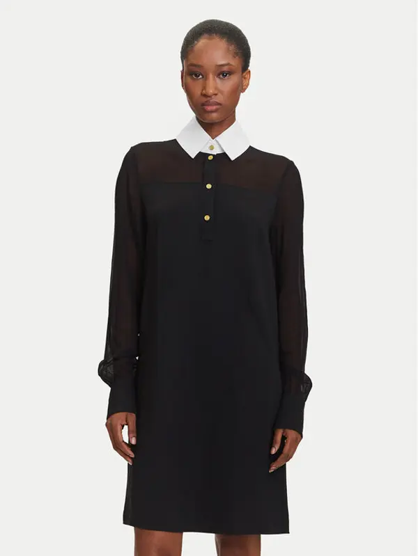 Karl Lagerfeld KARL LAGERFELD Haljina košulja A3W13020 Crna Regular Fit