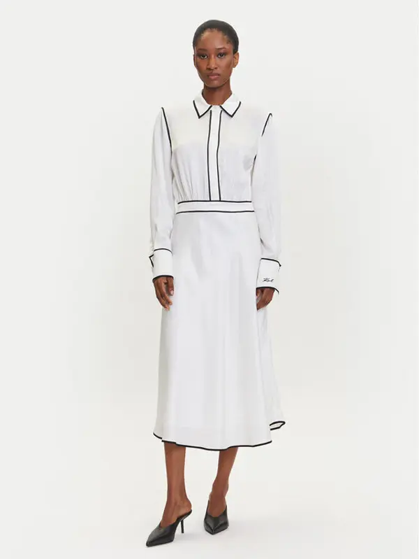 Karl Lagerfeld KARL LAGERFELD Haljina košulja A3W13021 Écru Regular Fit