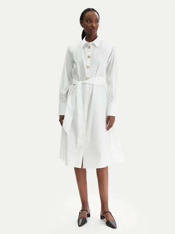 Karl Lagerfeld KARL LAGERFELD Haljina košulja B1W13026 Bijela Regular Fit