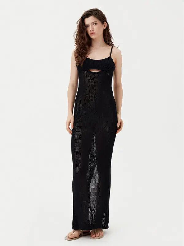 Karl Lagerfeld KARL LAGERFELD Haljina za plažu A1W46032 Crna Slim Fit