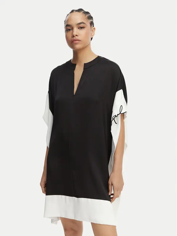 Karl Lagerfeld KARL LAGERFELD Haljina za plažu B2W13016 Crna Loose Fit