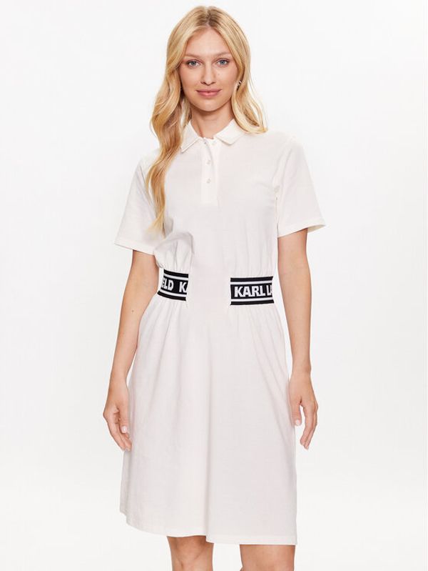 KARL LAGERFELD KARL LAGERFELD Haljina za svaki dan 231W1351 Bijela Regular Fit