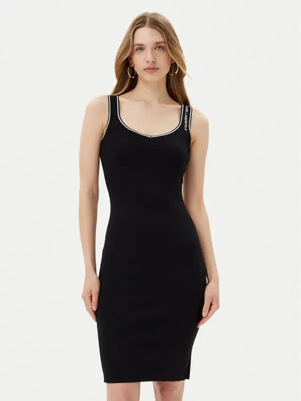 Karl Lagerfeld KARL LAGERFELD Haljina za svaki dan A2W13018 Crna Slim Fit