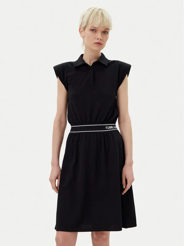 Karl Lagerfeld KARL LAGERFELD Haljina za svaki dan A2W13038 Crna Regular Fit