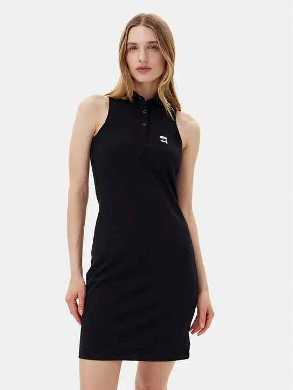 Karl Lagerfeld KARL LAGERFELD Haljina za svaki dan A2W13041 Crna Slim Fit