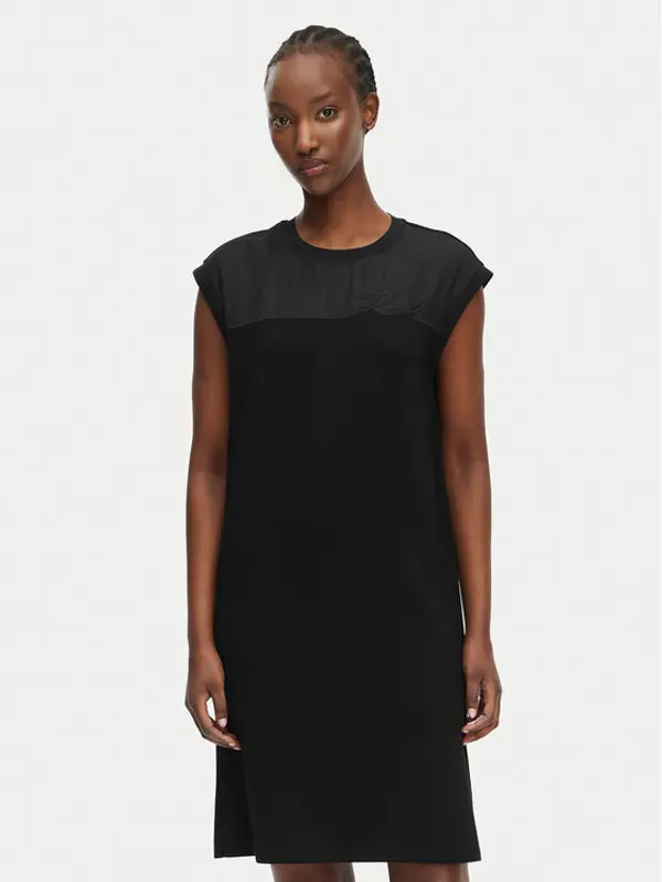 Karl Lagerfeld KARL LAGERFELD Haljina za svaki dan B2W13033 Crna Regular Fit