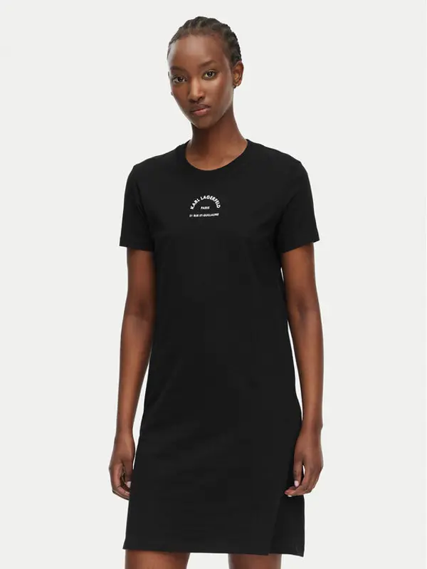 Karl Lagerfeld KARL LAGERFELD Haljina za svaki dan B2W13071 Crna Regular Fit