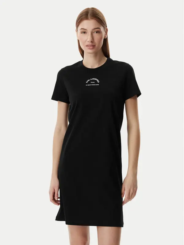 Karl Lagerfeld KARL LAGERFELD Haljina za svaki dan B2W13071 Crna Regular Fit
