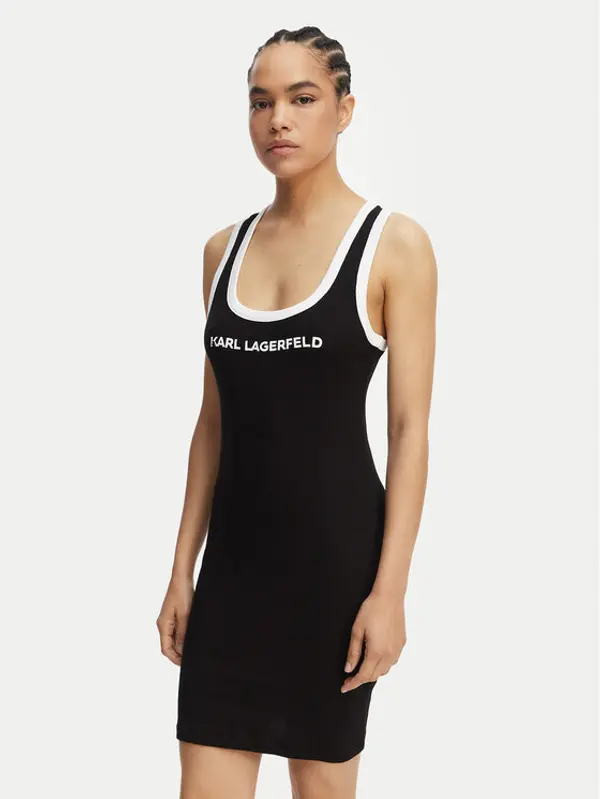 Karl Lagerfeld KARL LAGERFELD Haljina za svaki dan B2W46087 Crna Slim Fit