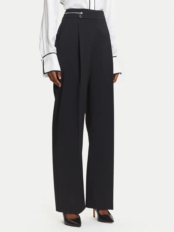 Karl Lagerfeld KARL LAGERFELD Hlače A3W10099 Crna Straight Fit