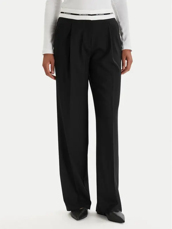 Karl Lagerfeld KARL LAGERFELD Hlače B1W10002 Crna Regular Fit
