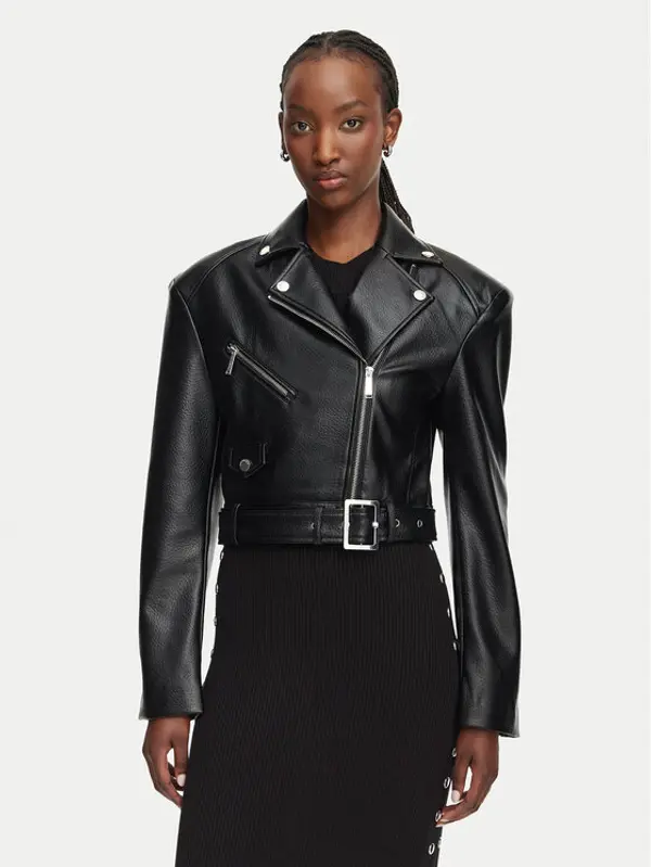 Karl Lagerfeld KARL LAGERFELD Jakna od imitacije kože B3W14008 Crna Regular Fit