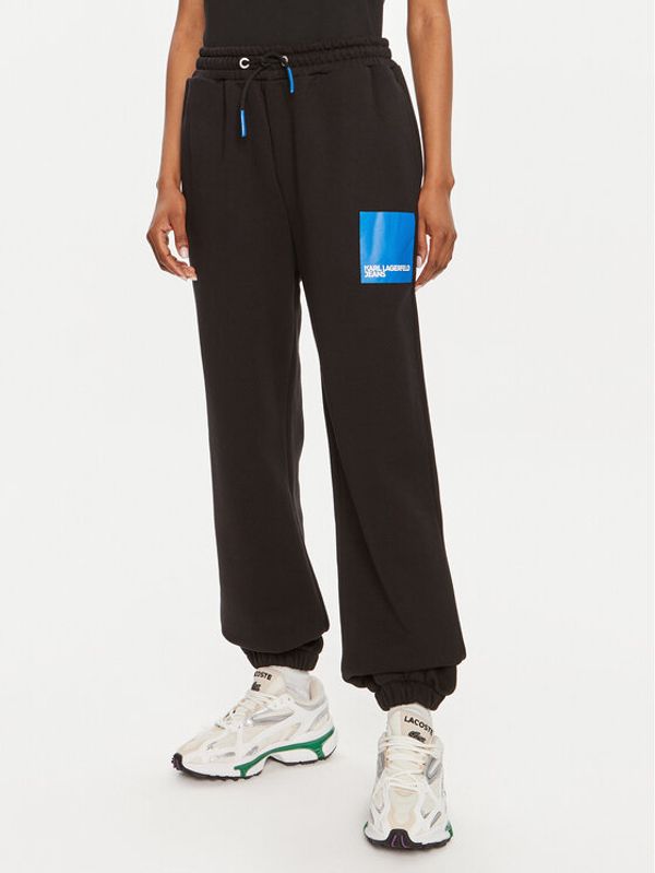 Karl Lagerfeld Jeans Karl Lagerfeld Jeans Donji dio trenerke 245J1000 Crna Relaxed Fit